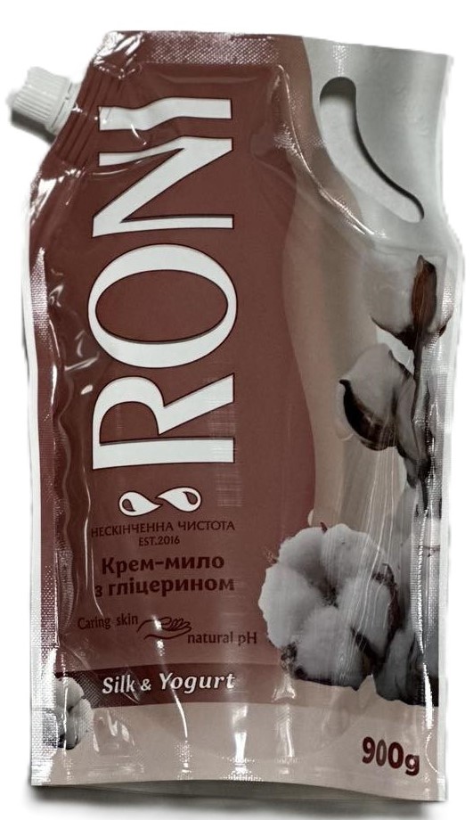 Крем мило TM RoNi Silk & Yogurt (з гліцерином) Дой-Пак 900 гр.